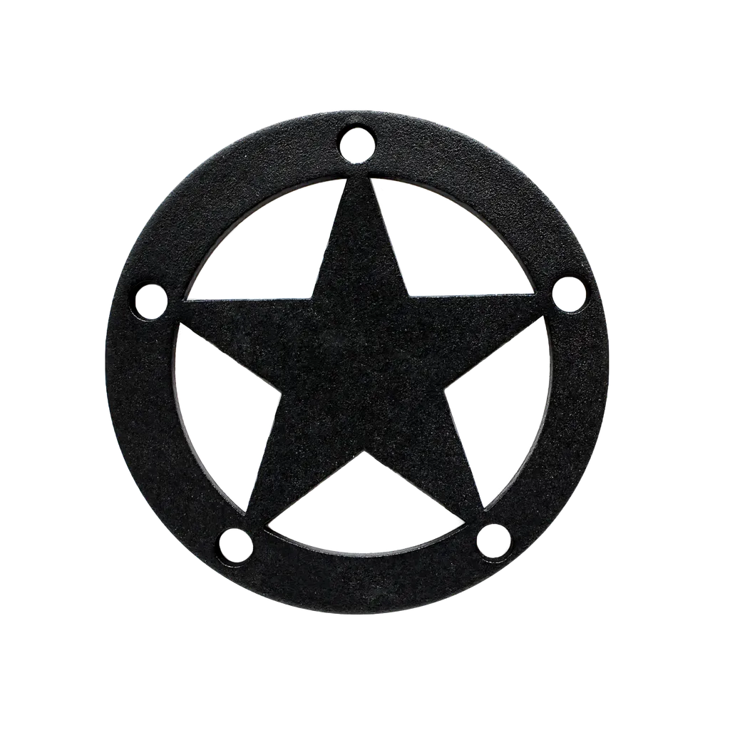 Outdoor Accents® Mission Collection® Zmax®, Black Powder-Coated Decorative Star (Pack Of 24)-APDTS3-SP5093-5466