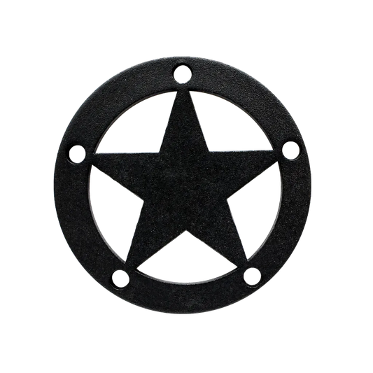 Outdoor Accents® Mission Collection® Zmax®, Black Powder-Coated Decorative Star (Pack Of 24)-APDTS3-SP5093-5466