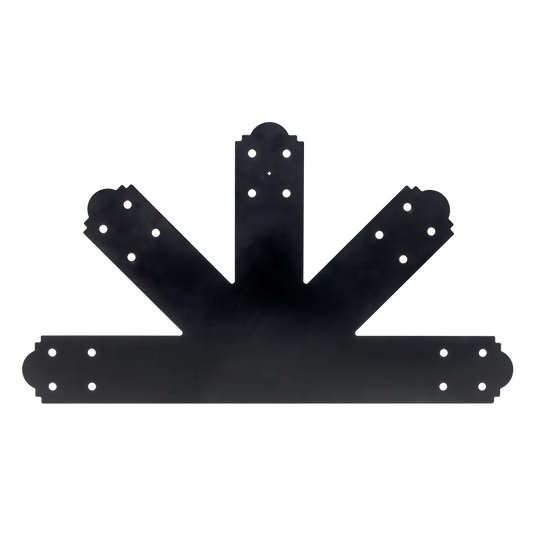 Outdoor Accents® Mission Collection® 12:12 Pitch Zmax®, Black Powder-Coated Gable Plate-APGP1212-SP7920-8443