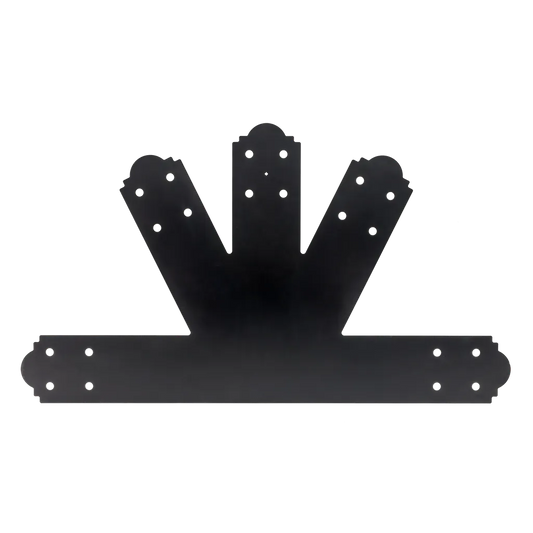 Outdoor Accents® Mission Collection® 6:12 Pitch Zmax®, Black Powder-Coated Gable Plate (Pack Of 2)-APGP612-SP8547-9107