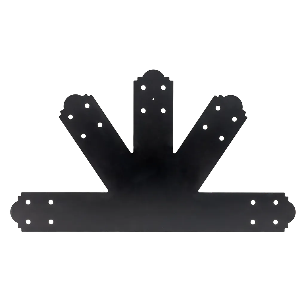 Outdoor Accents® Mission Collection® 8:12 Pitch Zmax®, Black Powder-Coated Gable Plate-APGP812-SP7349-7850