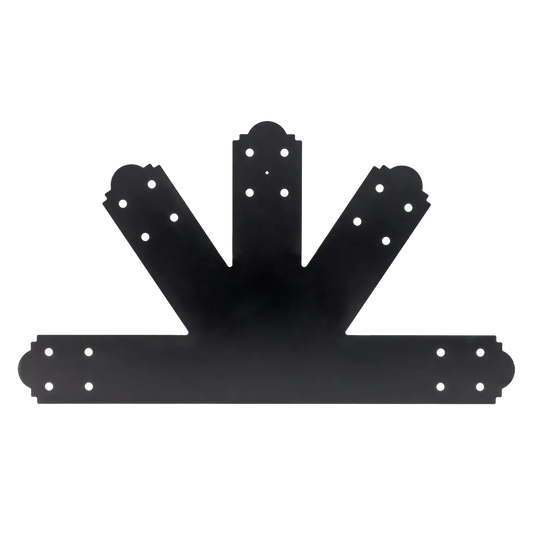 Outdoor Accents® Mission Collection® 8:12 Pitch Zmax®, Black Powder-Coated Gable Plate-APGP812-SP7349-7850