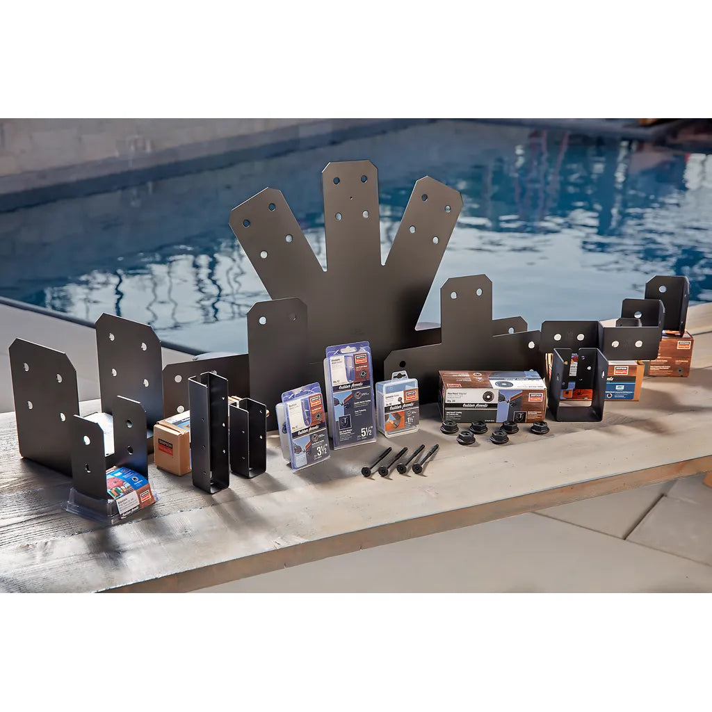 Outdoor Accents® Zmax®, Black Light Joist Hanger For 2X10 (Pack Of 12)-APLH210-SP5256-5639