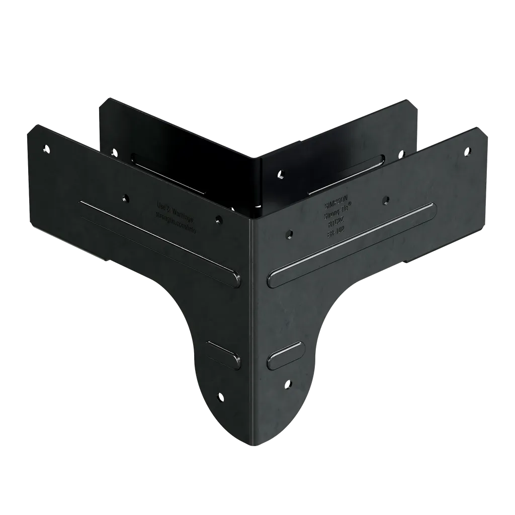 Outdoor Accents® Zmax®, Black Rigid Tie® Corner Connector For 2X Joist, 2X4 Post-APRTC2-SP4542-4892