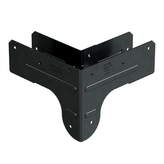 Outdoor Accents® Zmax®, Black Rigid Tie® Corner Connector For 2X Joist, 2X4 Post (Pack Of 8)-APRTC2-SP4908-5272
