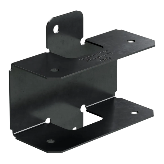 Outdoor Accents® Zmax®, Black Powder-Coated Rigid Tie® Rail Connector For 2X Joist/Post-APRTR-SP9197-9787