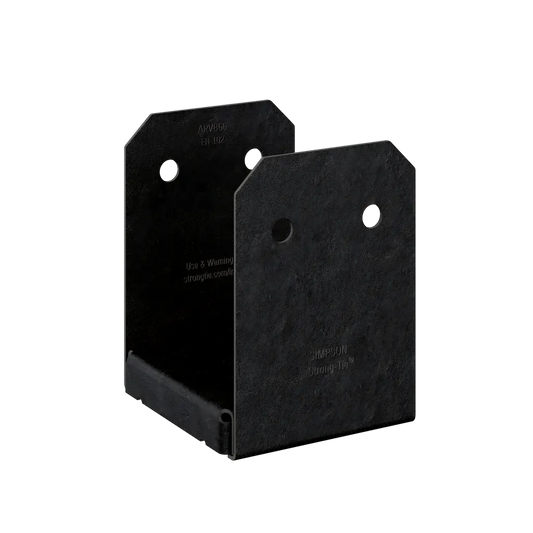 Outdoor Accents® Avant Collection Zmax®, Black Powder-Coated Post Base For 6X6 (Pack Of 6)-APVB66-SP2703-2952