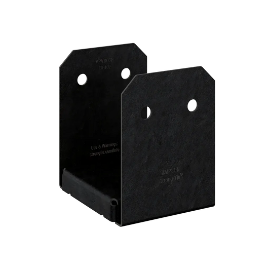 Outdoor Accents® Avant Collection Zmax®, Black Powder-Coated Post Base For 6X6 Rough-APVB66R-SP6832-7310