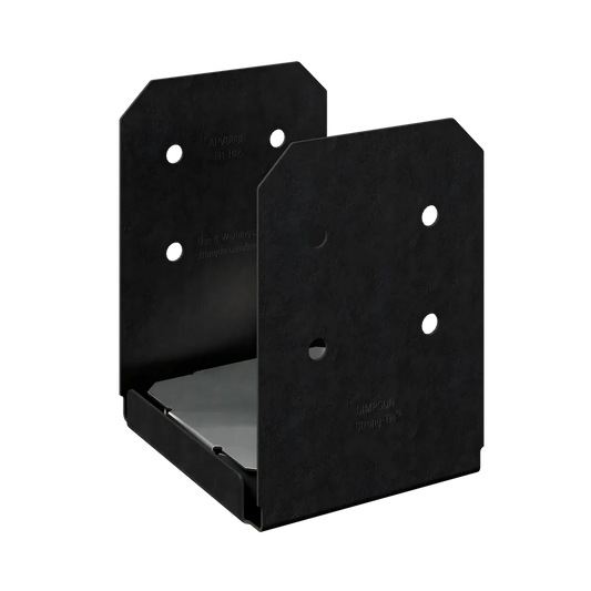 Outdoor Accents® Avant Collection Zmax®, Black Powder-Coated Post Base For 8X8 Rough (Pack Of 4)-APVB88R-SP1987-2194