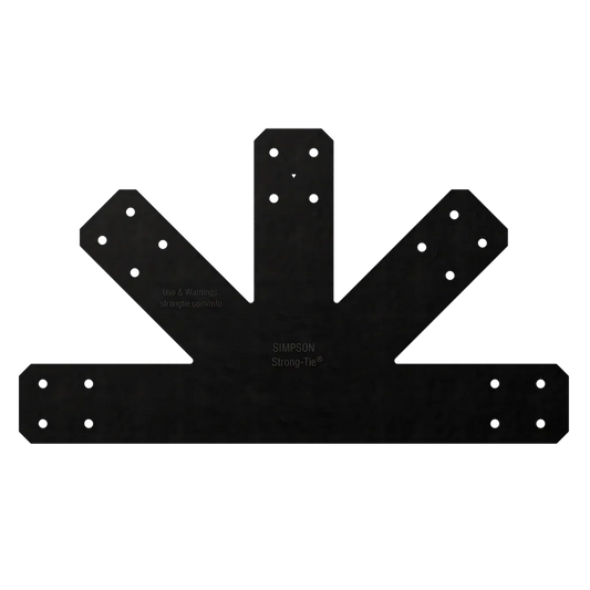 Outdoor Accents® Avant Collection 12:12 Pitch, Black Powder-Coated Gable Plate-APVGP1212-SP2110-2322