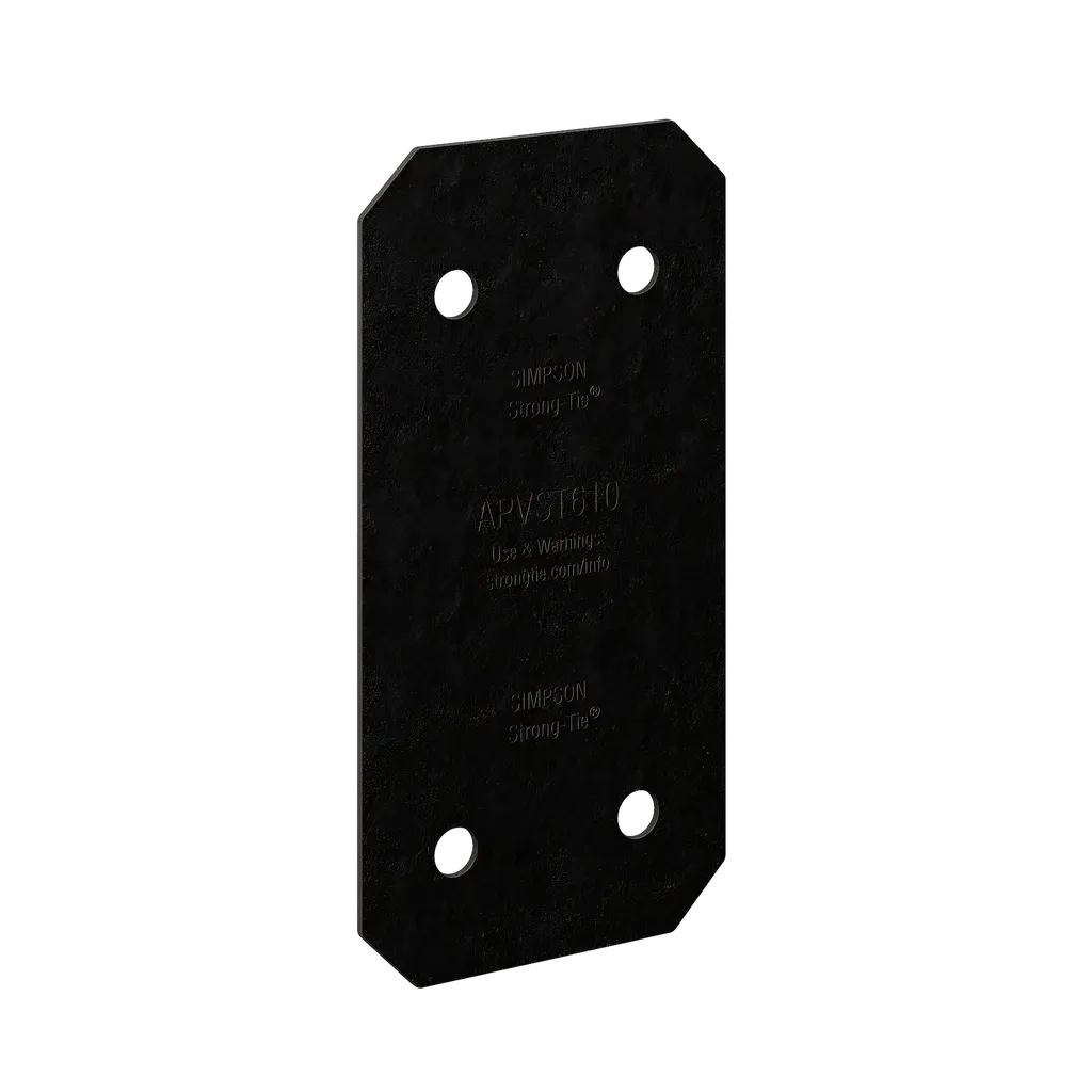 Outdoor Accents® Avant Collection 5 In. X 9-3/4 In. Zmax®, Black Powder-Coated Strap For 6X-APVST610-SP3303-3579