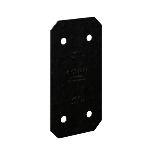 Outdoor Accents® Avant Collection 5 In. X 9-3/4 In. Zmax®, Black Powder-Coated Strap For 6X-APVST610-SP3303-3579
