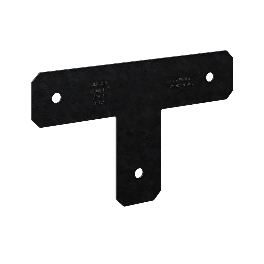 Outdoor Accents® Avant Collection Zmax®, Black Powder-Coated T Strap For 4X4 (Pack Of 8)-APVT4-SP7853-8371