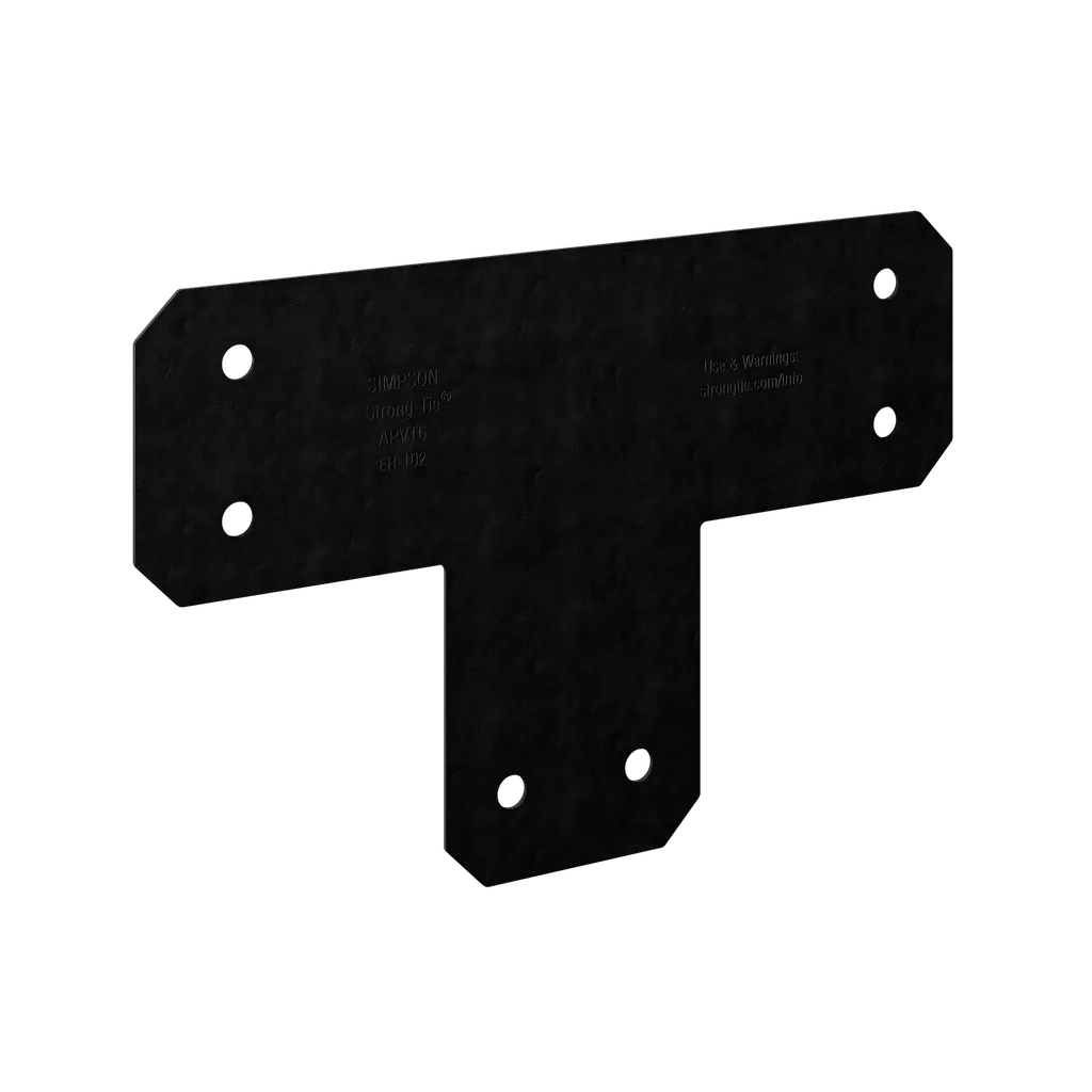 Outdoor Accents® Avant Collection Zmax®, Black Powder-Coated T Strap For 6X6 (Pack Of 8)-APVT6-SP1624-1811