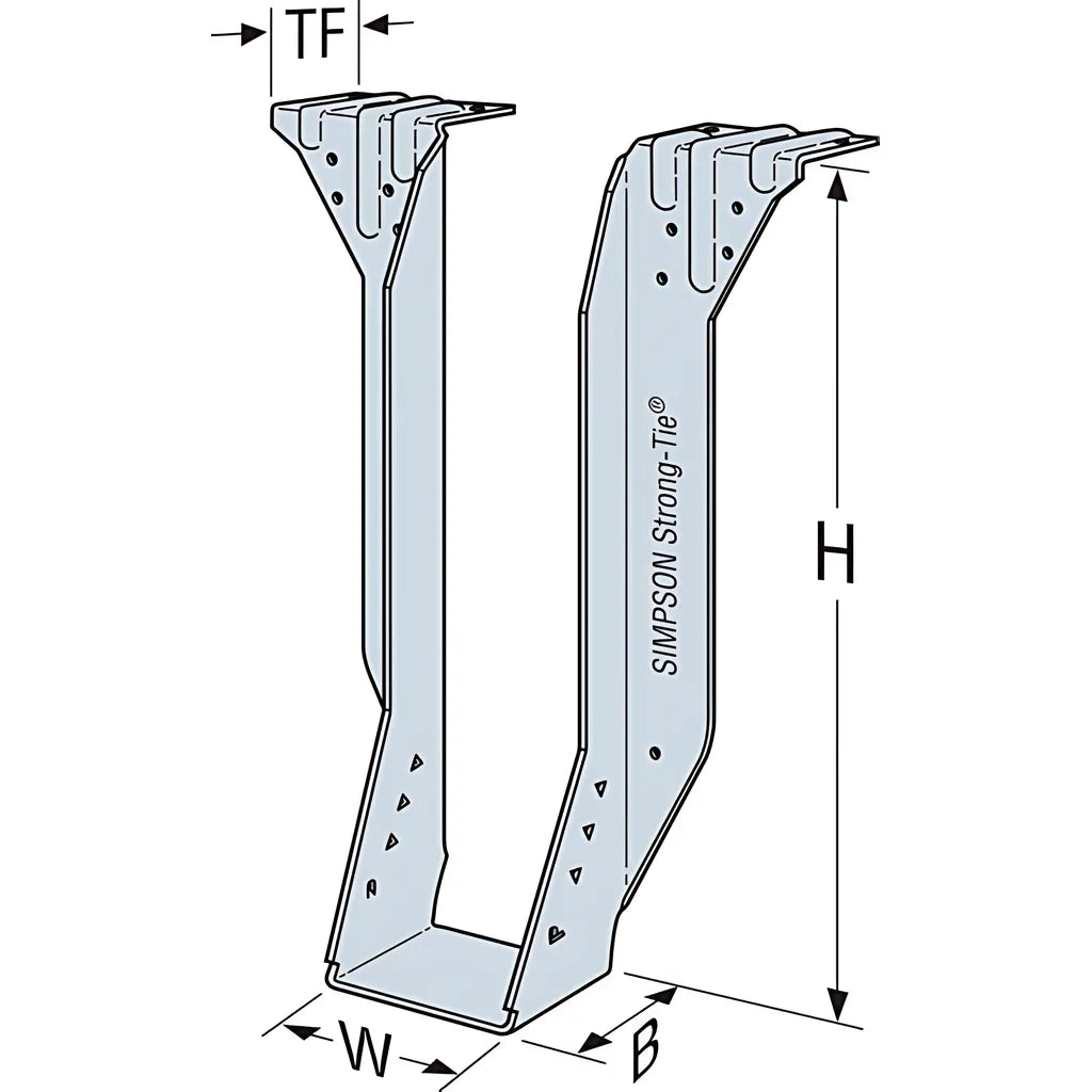 Ba Top-Flange Joist Hanger For Double 3-1/2 In. X 24 In. Engineered Wood-BA7-12-24-SP8195-8734