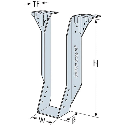 Ba Top-Flange Joist Hanger For Double 3-1/2 In. X 28 In. Engineered Wood-BA7-12-28-SP5357-5747