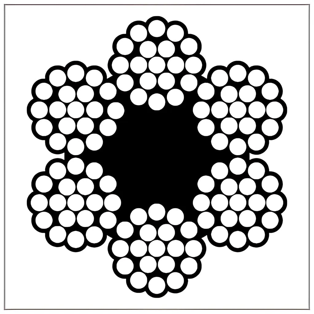7/16 Bright 6x19 Fiber Core EIPS RRL Wire Rope