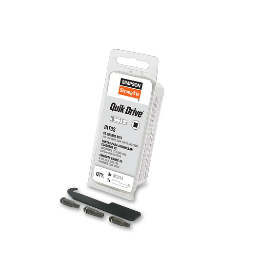 Quik Drive® #3 Square-Drive Bit (3-Qty) (Pack Of 10)-BIT3S-RC3-SP1525-1708
