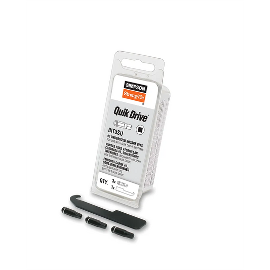 Quik Drive® #3 Square, Undersized-Drive Bit (3-Qty) (Pack Of 10)-BIT3SU-RC3-SP1790-1987
