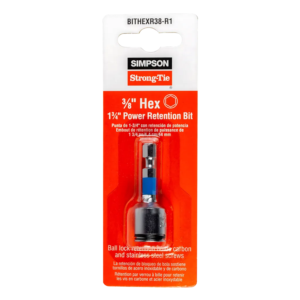 3/8-In. Hex-Drive 1-3/4 In. Power Bit-BITHEXR38-R1-SP6538-6990