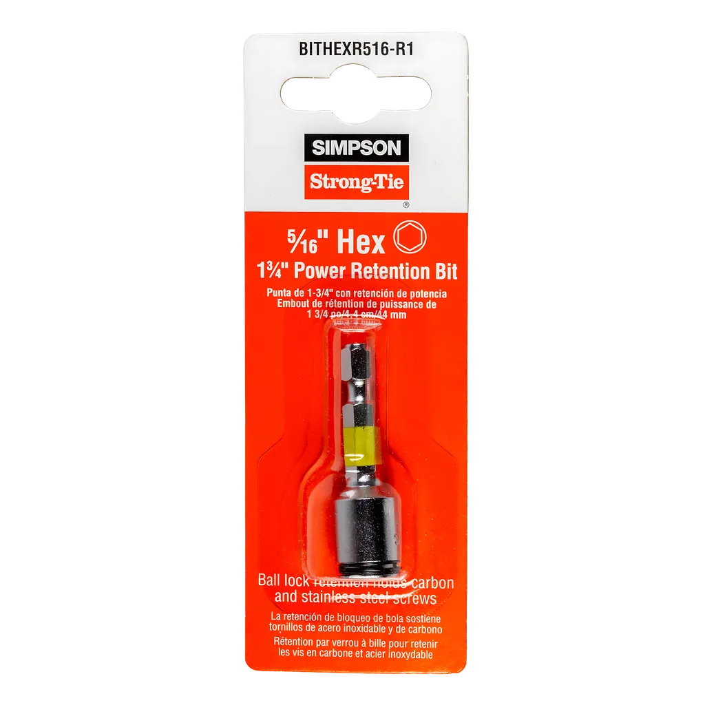 5/16-In. Hex-Drive 1-3/4 In. Power Bit (Pack Of 5)-BITHEXR516-R1-SP1603-1790
