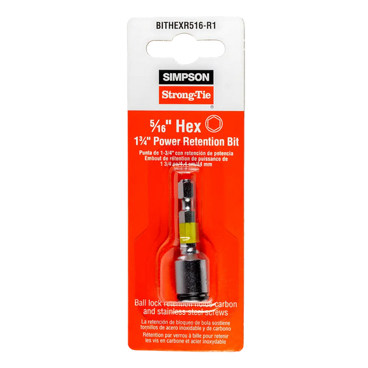 5/16-In. Hex-Drive 1-3/4 In. Power Bit (Pack Of 5)-BITHEXR516-R1-SP1603-1790