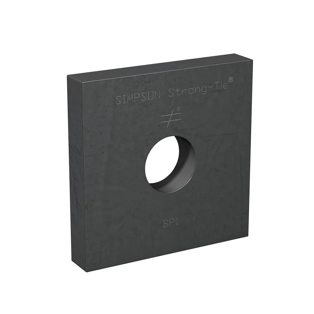 Bp 3-1/2 In. X 3-1/2 In. Bearing Plate With 1 In. Bolt Dia.-BP-1-SP2780-3038