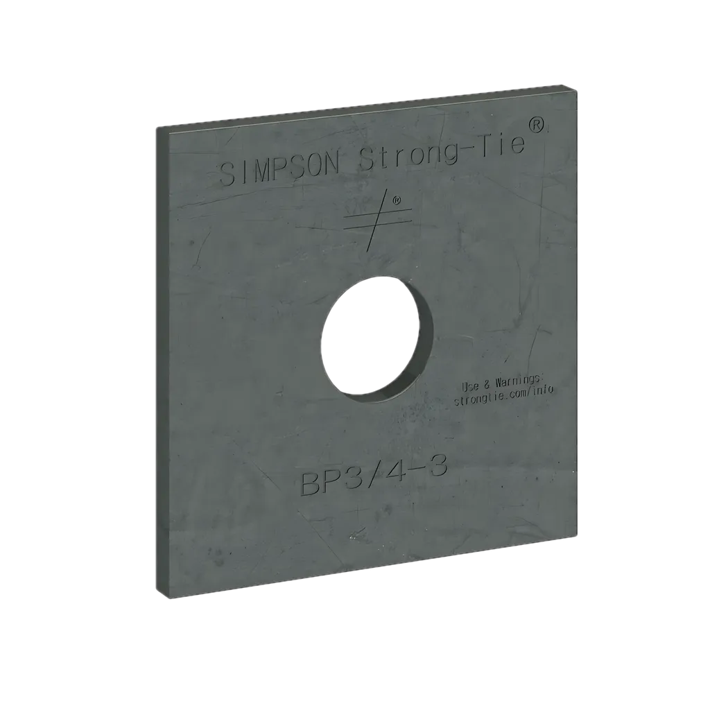Bp 3 In. X 3 In. Bearing Plate With 3/4 In. Bolt Dia. (Pack Of 50)-BP-3-4-3-SP2434-2664
