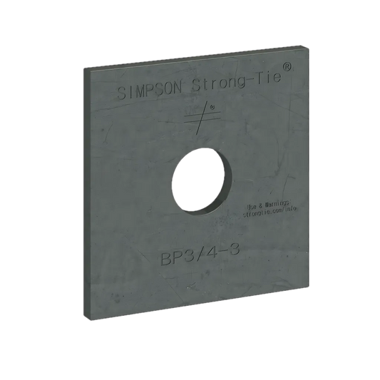 Bp 3 In. X 3 In. Bearing Plate With 3/4 In. Bolt Dia. (Pack Of 50)-BP-3-4-3-SP2434-2664