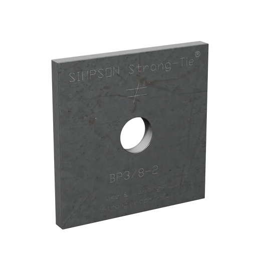 Bp 2 In. X 2 In. Bearing Plate With 3/8 In. Bolt Dia.-BP-3-8-2-SP8712-9280
