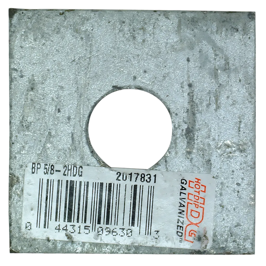 Bp 2 In. X 2 In. Hot-Dip Galvanized Bearing Plate With 5/8 In. Bolt Dia. (Pack Of 250)-BP-5-8-2HDG-SP2873-3134