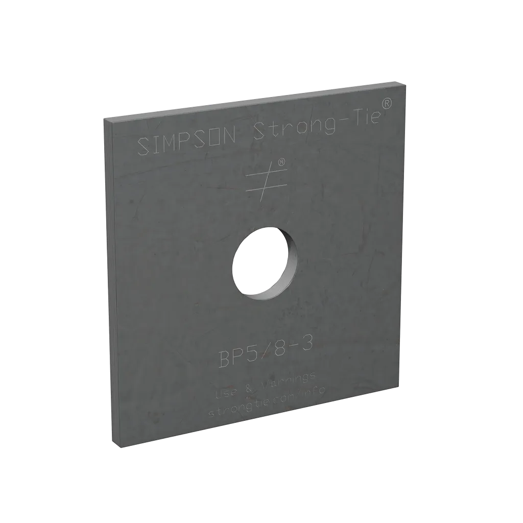 Bp 3 In. X 3 In. Bearing Plate With 5/8 In. Bolt Dia. (Pack Of 50)-BP-5-8-3-SP1392-1567