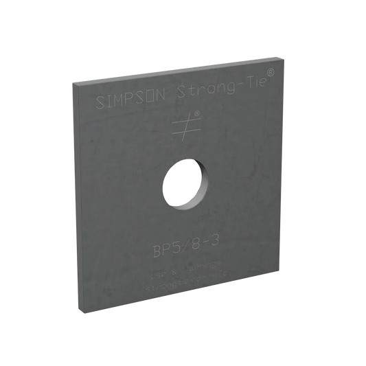 Bp 3 In. X 3 In. Bearing Plate With 5/8 In. Bolt Dia. (Pack Of 50)-BP-5-8-3-SP1392-1567