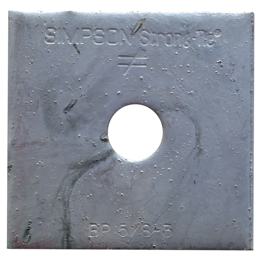 Bp 3 In. X 3 In. Hot-Dip Galvanized Bearing Plate With 5/8 In. Bolt Dia. (Pack Of 50)-BP-5-8-3HDG-SP3514-3802