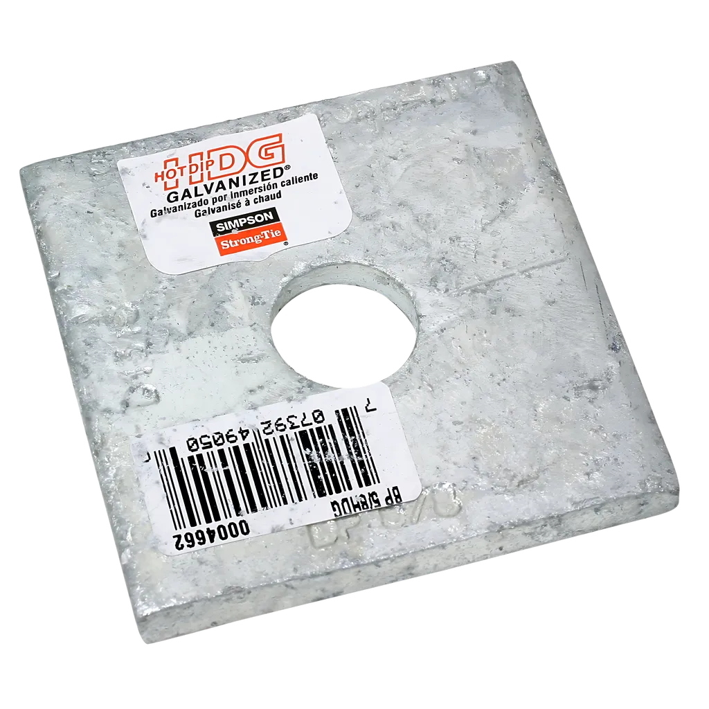 Bp 2-1/2 In. X 2-1/2 In. Hot-Dip Galvanized Bearing Plate With 5/8 In. Bolt Dia. (Pack Of 100)-BP-5-8HDG-SP8084-8617