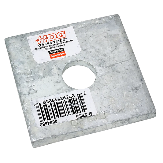 Bp 2-1/2 In. X 2-1/2 In. Hot-Dip Galvanized Bearing Plate With 5/8 In. Bolt Dia. (Pack Of 100)-BP-5-8HDG-SP8084-8617
