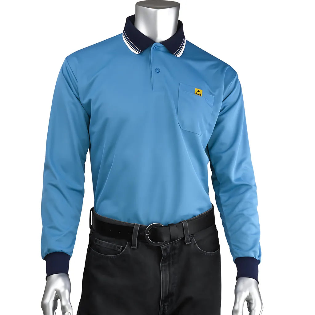 Uniform Technology Bp801Lc-Rb-2Xl Long Sleeve Esd Polo Shirt BP801LC-RB-2XL-23090