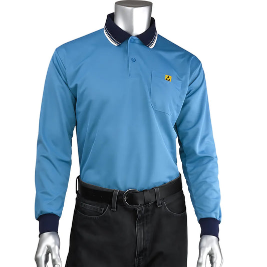 Uniform Technology Bp801Lc-Rb-5Xl Long Sleeve Esd Polo Shirt BP801LC-RB-5XL-23092