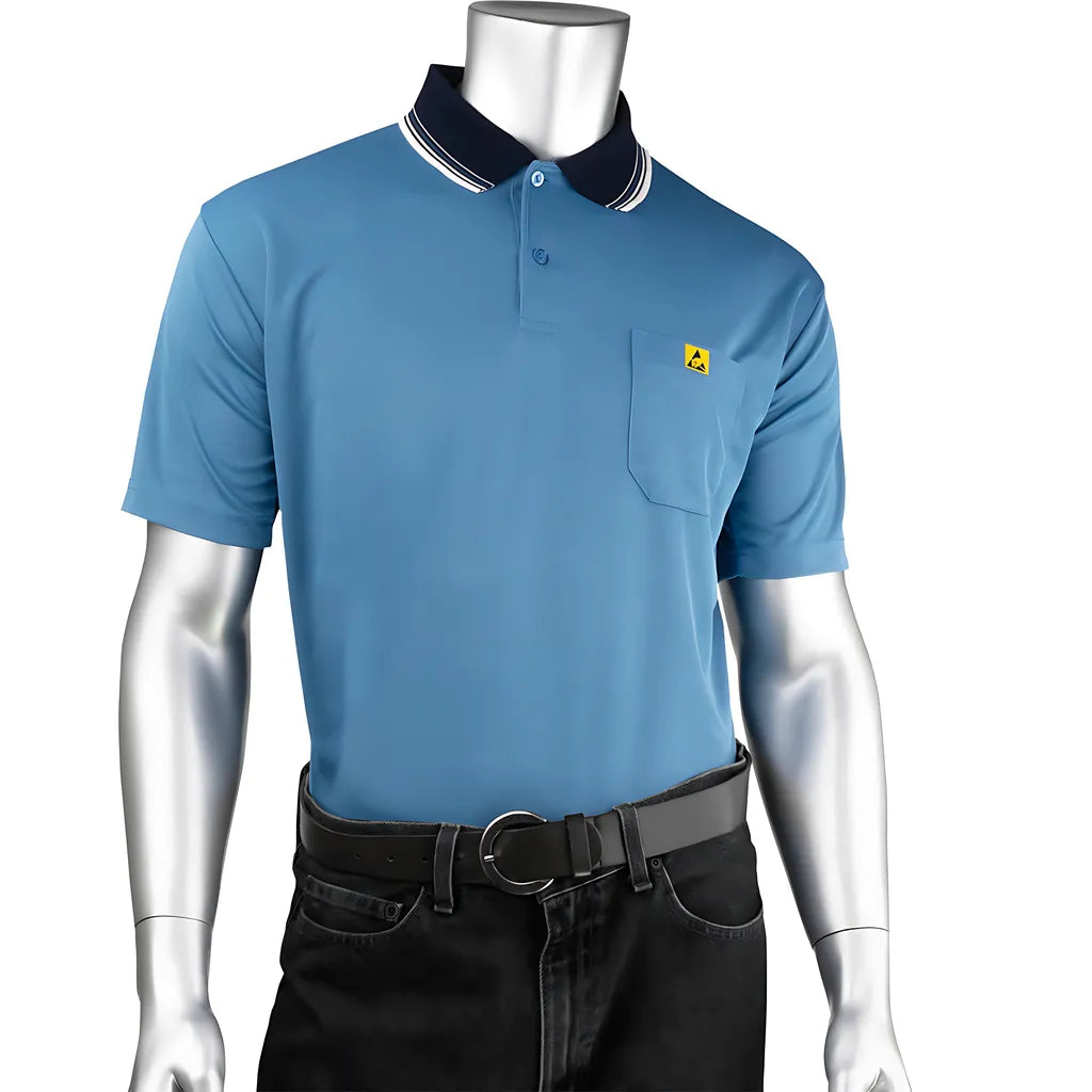 Uniform Technology Bp801Sc-Rb-2Xl Short Sleeve Esd Polo Shirt BP801SC-RB-2XL-23121