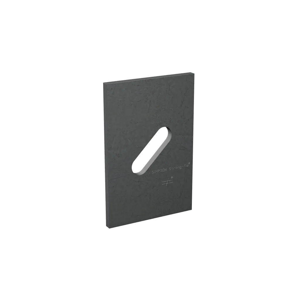 Bps 3 In. X 4-1/2 In. Hdg Slotted Bearing Plate With 1/2 In. Bolt Dia.-BPS-1-2-6HDG-SP3837-4145