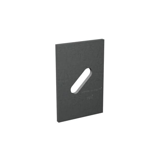 Bps 3 In. X 4-1/2 In. Hdg Slotted Bearing Plate With 1/2 In. Bolt Dia.-BPS-1-2-6HDG-SP3837-4145