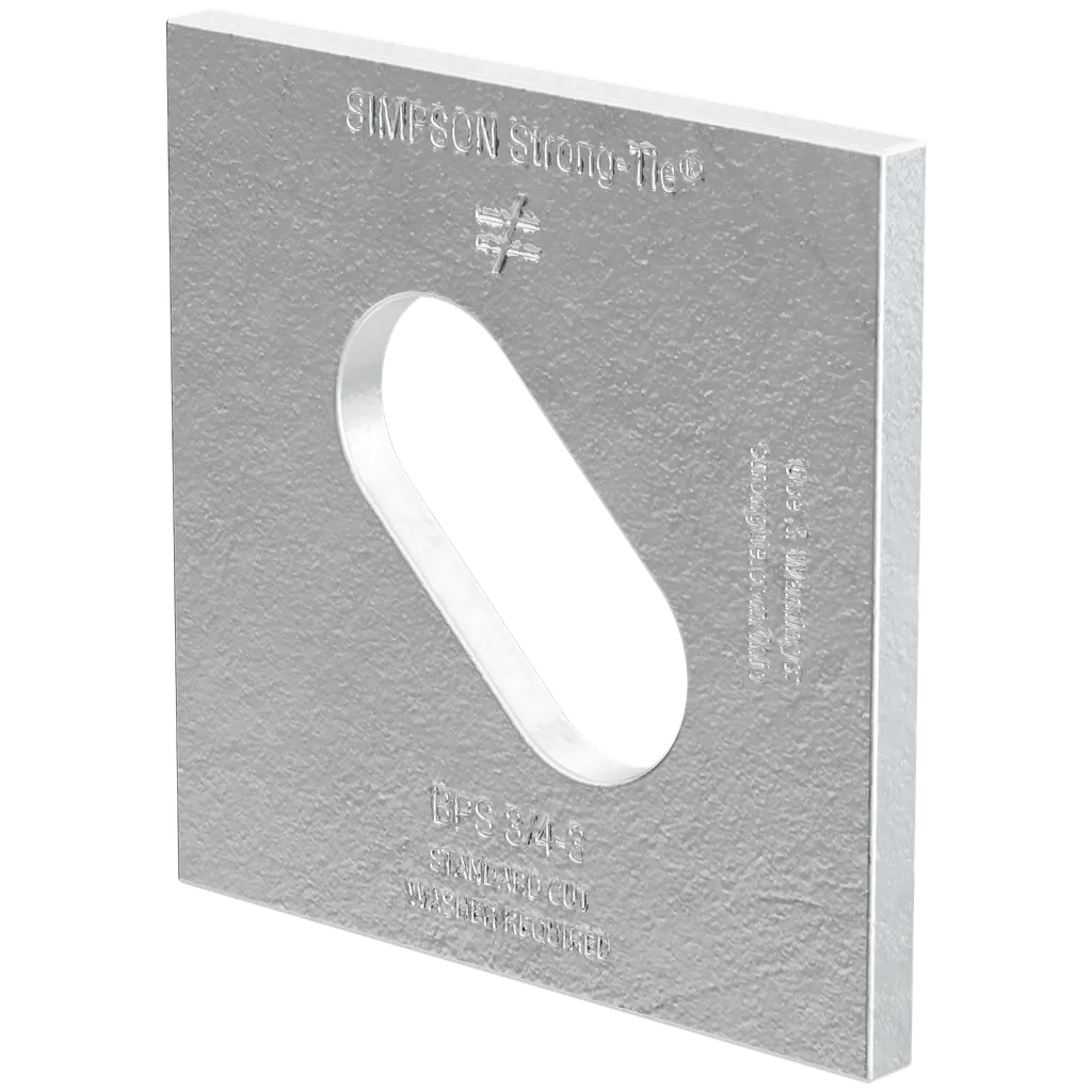 Bps 3 In. X 3 In. Hdg Slotted Bearing Plate With 3/4 In. Bolt Dia. (Pack Of 50)-BPS-3-4-3HDG-SP8307-8856