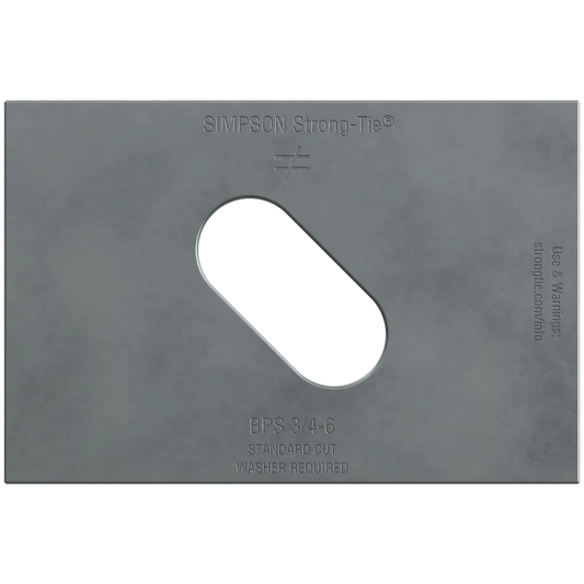 Bps 3 In. X 4-1/2 In. Slotted Bearing Plate With 3/4 In. Bolt Dia. (Pack Of 25)-BPS-3-4-6-SP8298-8847