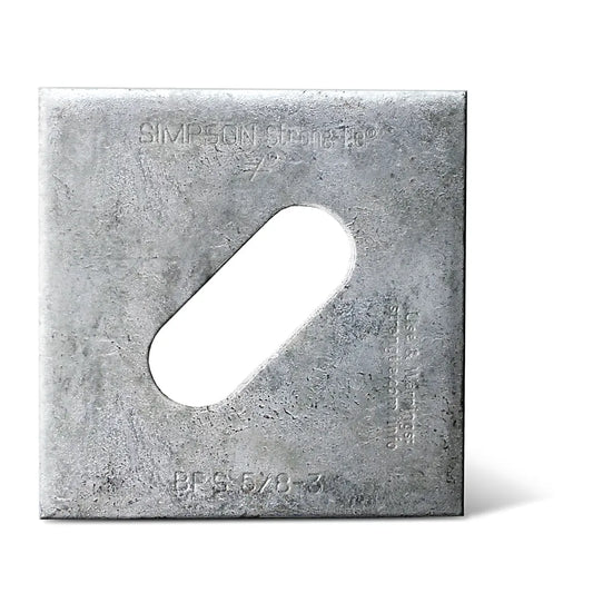 Bps 3 In. X 3 In. Hdg Slotted Bearing Plate With 5/8 In. Bolt Dia. (Pack Of 50)-BPS-5-8-3HDG-SP6994-7480