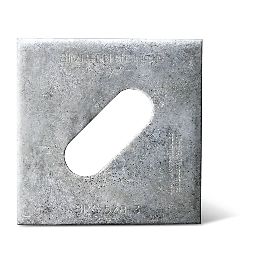 Bps 3 In. X 3 In. Hdg Slotted Bearing Plate With 5/8 In. Bolt Dia.-BPS-5-8-3HDG-SP8595-9157
