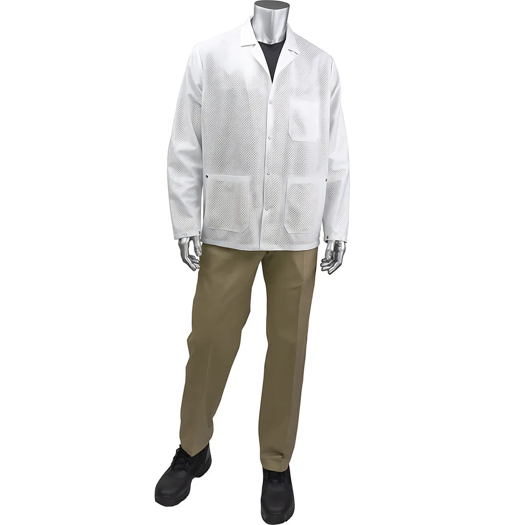 Uniform Technology Br16-45Wh-2Xl Staticon Short Esd Labcoat BR16-45WH-2XL-23173