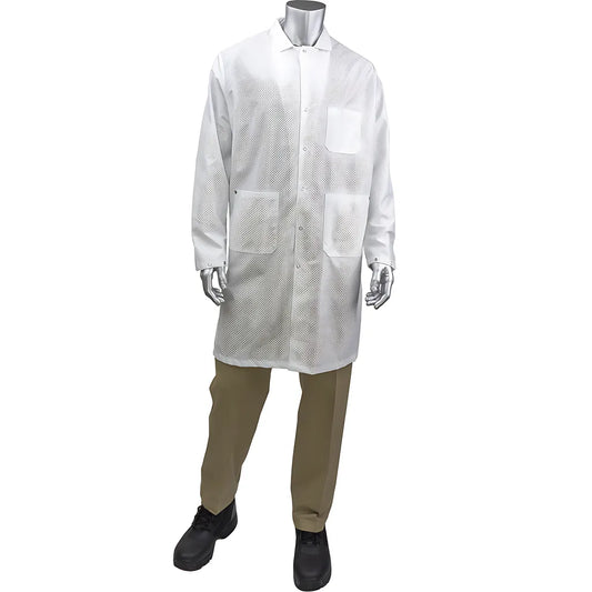 Uniform Technology Br18-45Wh-L Staticon Long Esd Labcoat BR18-45WH-L-23189