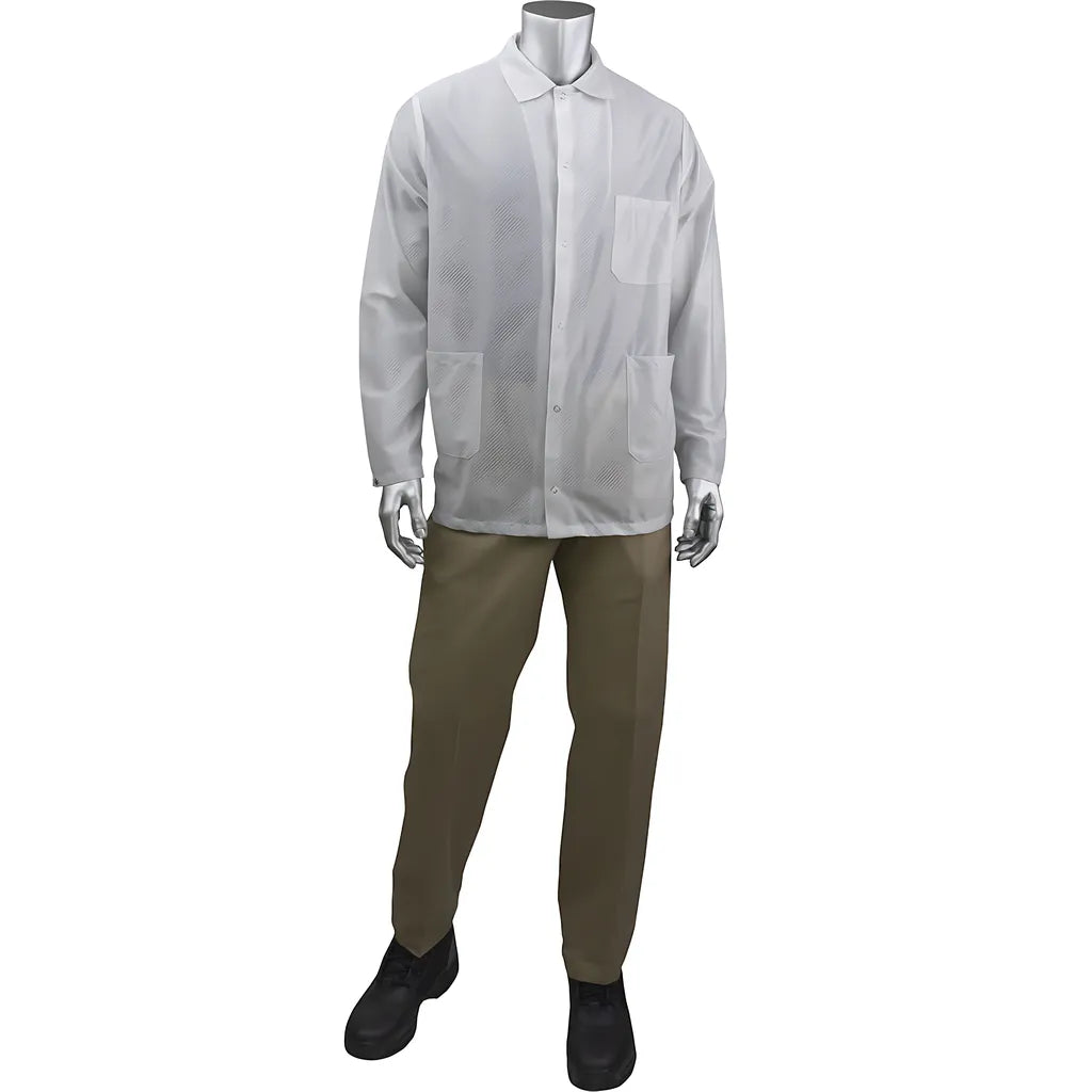 Uniform Technology Br49A-44Wh-2Xl Statstar Short Esd Labcoat BR49A-44WH-2XL-23217