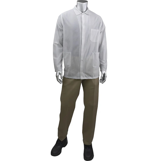 Uniform Technology Br49A-44Wh-3Xl Statstar Short Esd Labcoat BR49A-44WH-3XL-23219