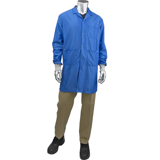 Uniform Technology Br51C-44Rb-2Xl Statstar Long Esd Labcoat - Esd Knit Cuff BR51C-44RB-2XL-23316